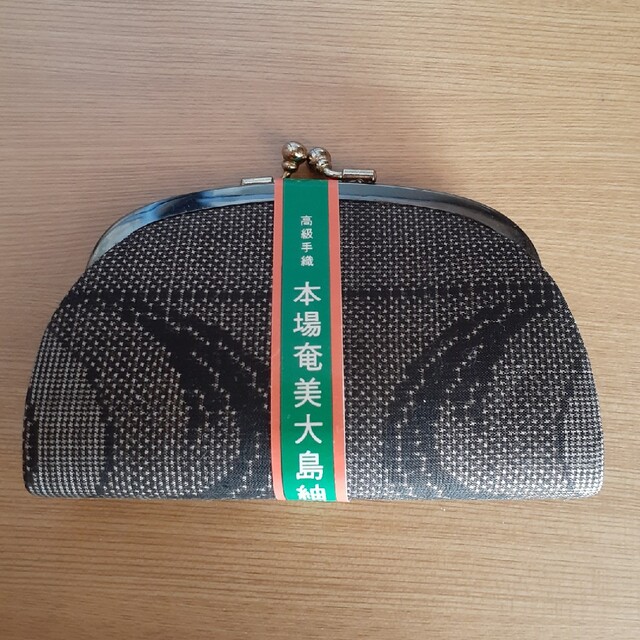 大島紬製　がま口 レディースのファッション小物(コインケース)の商品写真