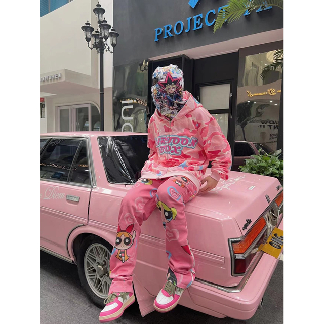CARTOONBOX PINK BEAR ピンク クマABC CAMO パーカー