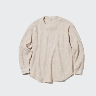 ユニクロ(UNIQLO)のUNIQLO ワッフルクルーネックT  長袖(Tシャツ(長袖/七分))