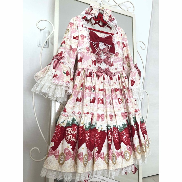 Angelic Pretty - Melty Berry Princess Dress Set