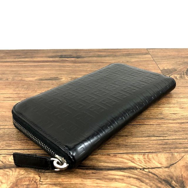 極美品 FENDI ジップウォレット 30978 ブラック 354