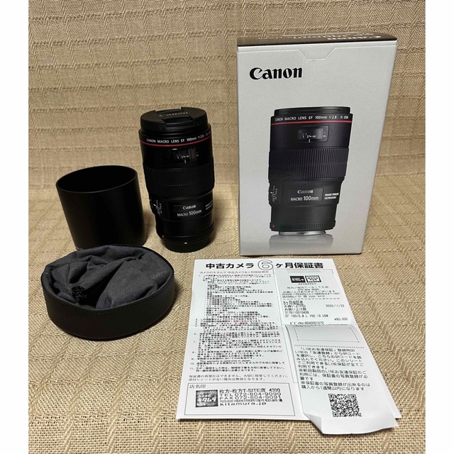 驚きの値段】 Canon - 美品 Canon EF 100/2.8 L マクロ IS USM レンズ