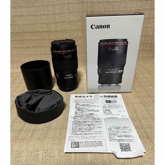 超目玉】 Canon - 美品 Canon EF 100/2.8 L マクロ IS USM レンズ(単