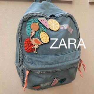 ザラ(ZARA)の【ZARA】デニムリュック　ZARA girls フラミンゴ　リュック(リュックサック)