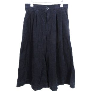 ダブルクローゼット(w closet)のダブルクローゼット パンツ ガウチョ ジップフライ タック コーデュロイ F 紺(その他)