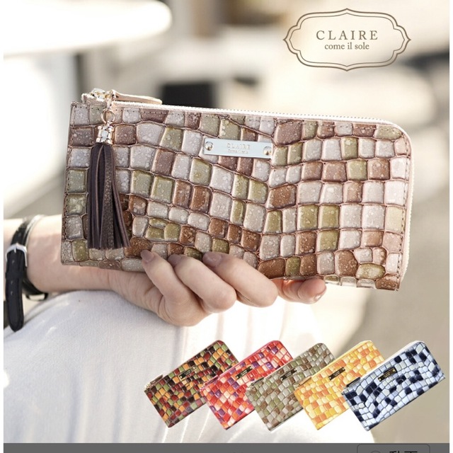 CLAIRE(クレア（CLAIRE）)のCLAIRE イタリアンレザーステンドグラス長財布 レディースのファッション小物(財布)の商品写真