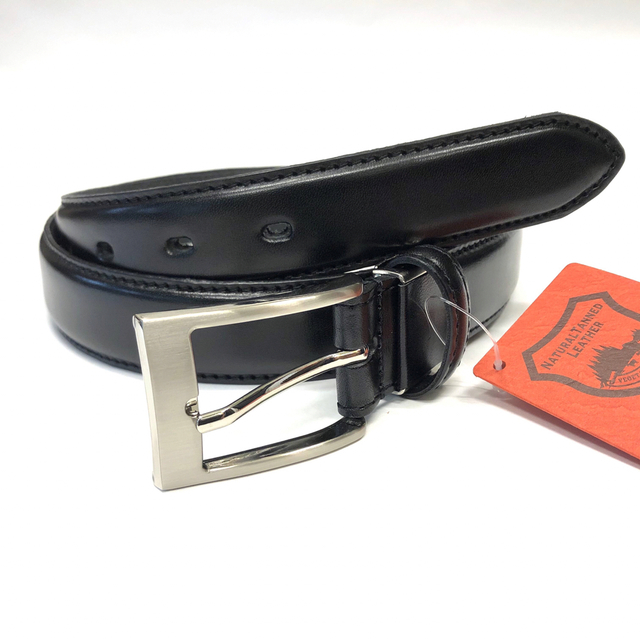 栃木レザー(トチギレザー)の日本製 本革 牛革 栃木レザー カジュアル ビジネス ブラック メンズのファッション小物(ベルト)の商品写真
