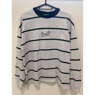 ハフ(HUF)のhuf drop out stripe crew ash gray M(Tシャツ/カットソー(七分/長袖))