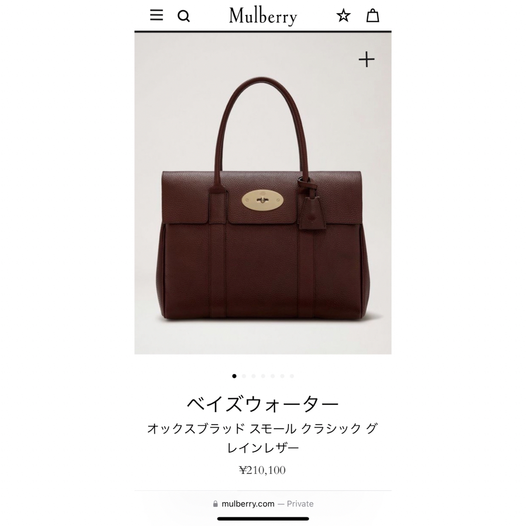 Mulberry - Mulberry マルベリー ベイズウォーター 銀座三越で購入の