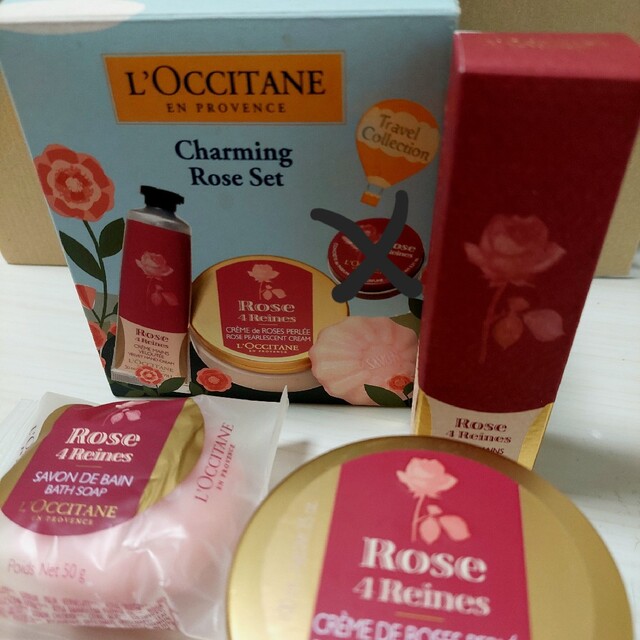 L'OCCITANE(ロクシタン)のロクシタン　チャーミングローズ　3点セット コスメ/美容のボディケア(ハンドクリーム)の商品写真