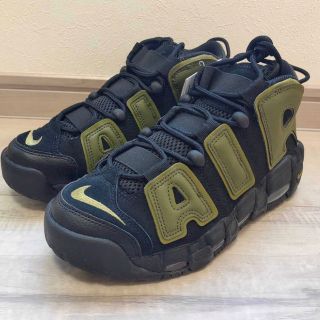 NIKE エアモア アップテンポ 96 黒×深緑 24cm