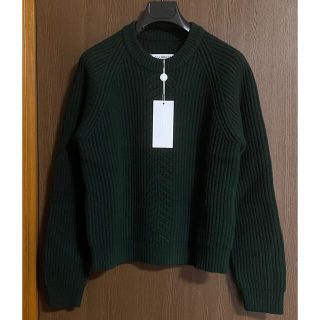 マルタンマルジェラ(Maison Martin Margiela)のL新品 メゾン マルジェラ ニット セーター レディース 長袖 ダークグリーン(ニット/セーター)