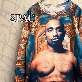 【激レア】2PAC TUPAC Tシャツ　壁画 アート　芸術　美術品　希少(スウェット)