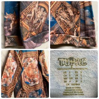 【激レア】2PAC TUPAC Tシャツ　壁画 アート　芸術　美術品　希少