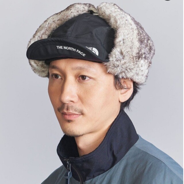 THE NORTH FACE(ザノースフェイス)の【新品】ノースフェイス　フロンティアキャップ　L　黒　ブラック　寒冷地　ボンバー メンズの帽子(キャップ)の商品写真