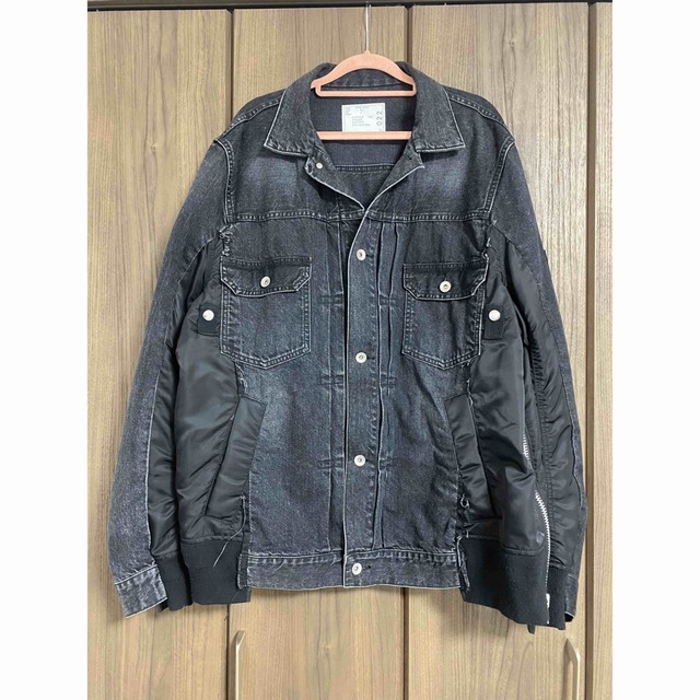 驚きの値段】 sacai MA-1ドッキング再構築デニムジャケット SCM-022