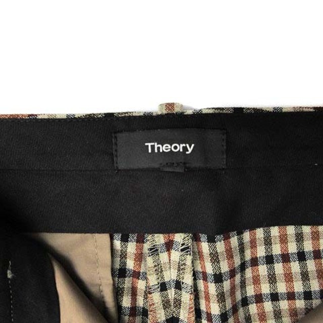 セオリー Theory チェック パンツ ベージュ 00 2019AW 3