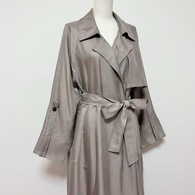 定価2.5万】FRAY I.D ヴィスコース リボンベルト付ロングガウンコート