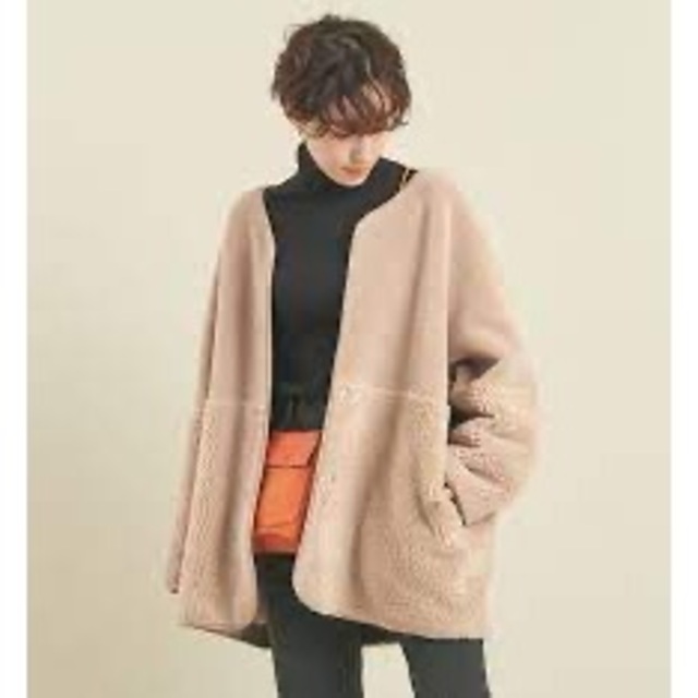 BEAUTY&YOUTH UNITED ARROWS(ビューティアンドユースユナイテッドアローズ)のユナイテッドアローズ BEAUTY&YOUTH 2way ボアリバーシブルコート レディースのジャケット/アウター(ムートンコート)の商品写真