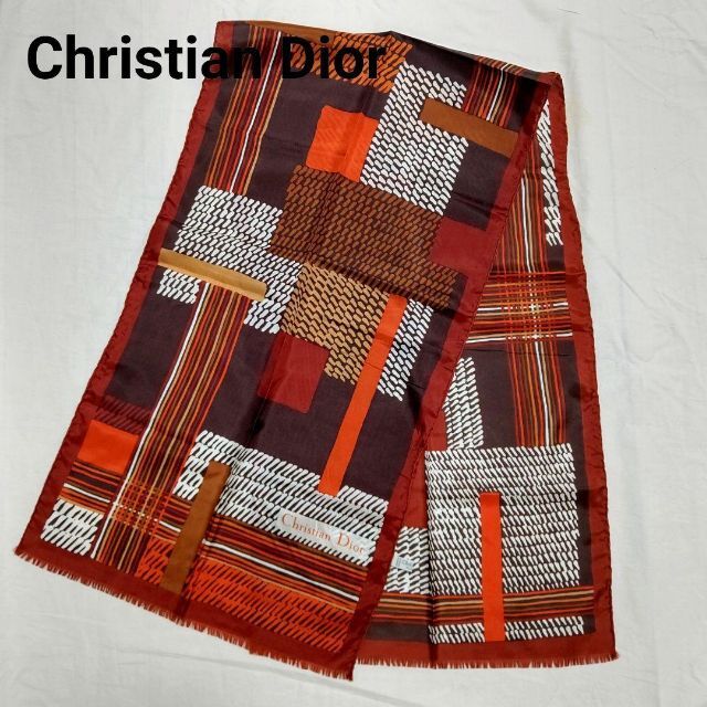 【美品】クリスチャンディオール/Christian Dior/シルクスカーフ