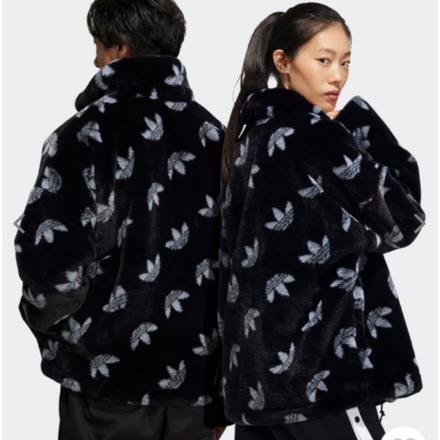 adidas - 新品 アディダス モノグラム フェイクファージャケット adidas - 新品 アディダス モノグラム フェイクファージャケット
