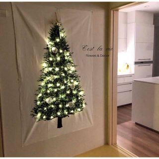 クリスマスツリー　クリスマス　タペストリー　壁掛け　150×１００cm(その他)