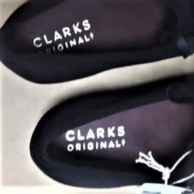 クラークスワラビーロー黒 CLARKS WALLABEE-LO UK8.5新着！ - ブーツ