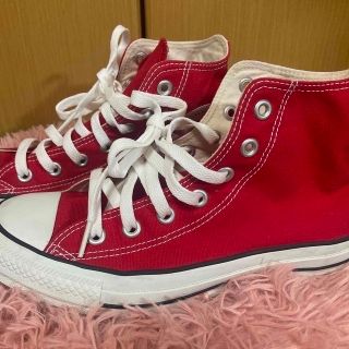 コンバース(CONVERSE)のConverse All Star Hi Red 24.5センチ(スニーカー)