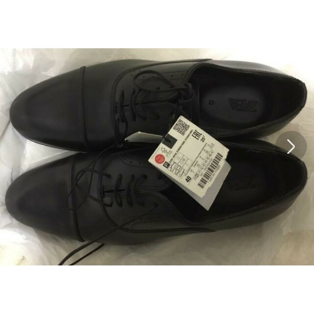 新品 ZARA ザラ 本革ブラウンシューズ 40（25.0～25.5㎝）