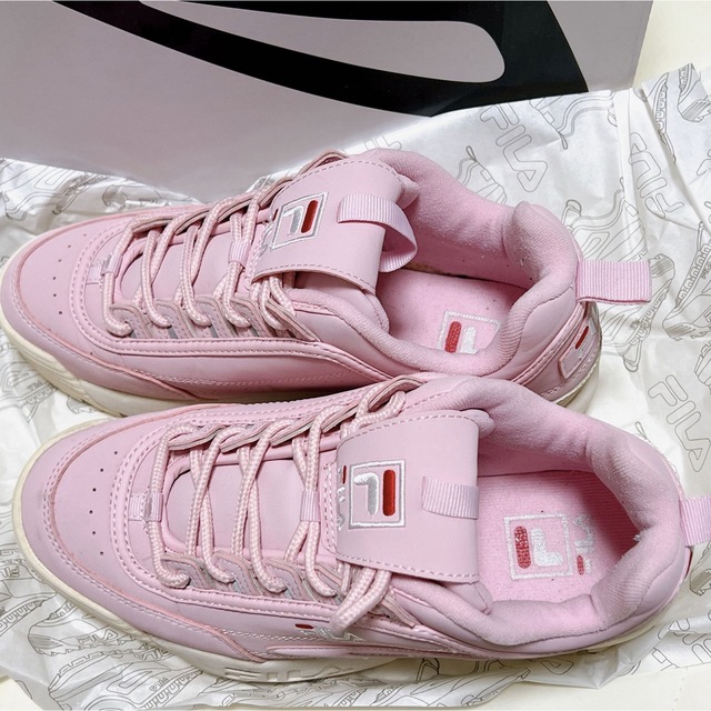 FILA(フィラ)ののびぃさま　FILA DISRUPTOR 2 (PINK/WHITE)25 レディースの靴/シューズ(スニーカー)の商品写真