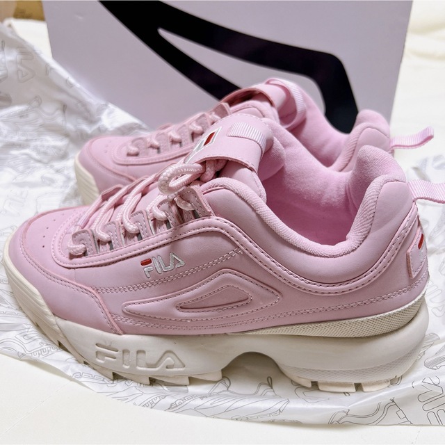 FILA(フィラ)ののびぃさま　FILA DISRUPTOR 2 (PINK/WHITE)25 レディースの靴/シューズ(スニーカー)の商品写真