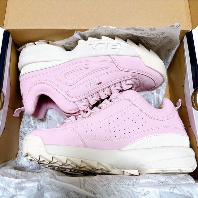 FILA(フィラ)ののびぃさま　FILA DISRUPTOR 2 (PINK/WHITE)25 レディースの靴/シューズ(スニーカー)の商品写真