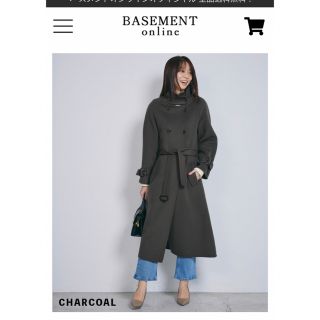 ベースメント(BASEMENT)のBASEMENT online【MIYU DESIGN】スタンドカラーコート(ロングコート)