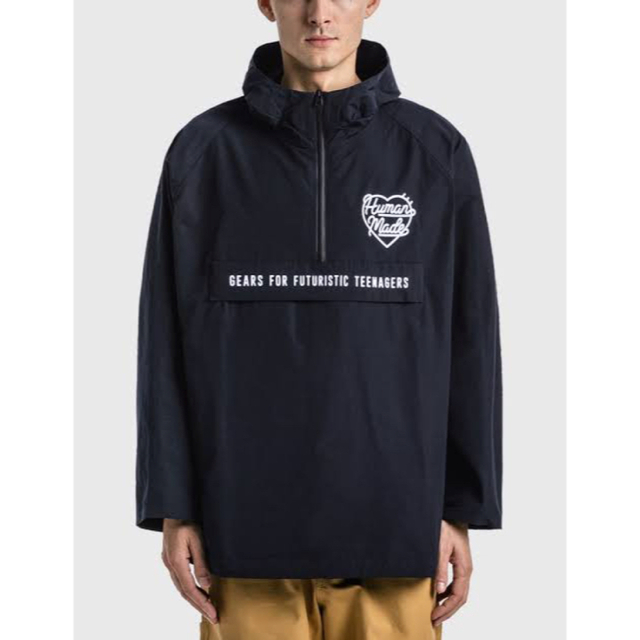 HUMAN MADE(ヒューマンメイド)のHUMAN MADE HALF-ZIP ANORAK NAVY XLサイズ  メンズのジャケット/アウター(ナイロンジャケット)の商品写真