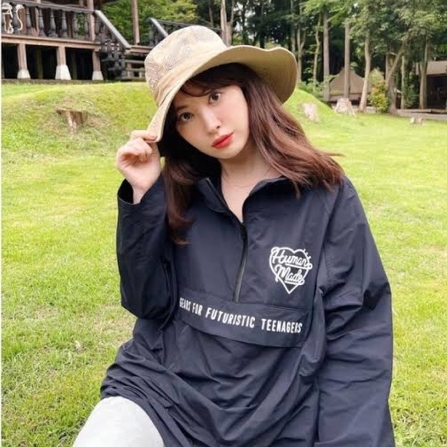 HUMAN MADE(ヒューマンメイド)のHUMAN MADE HALF-ZIP ANORAK NAVY XLサイズ  メンズのジャケット/アウター(ナイロンジャケット)の商品写真