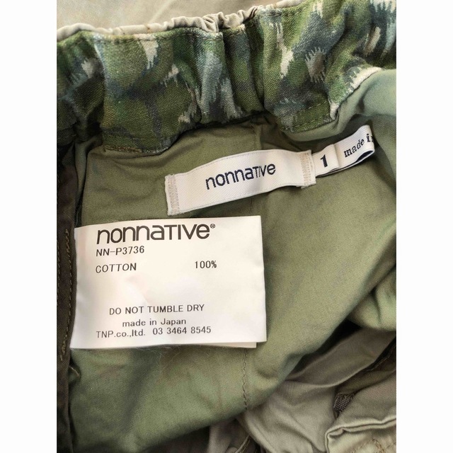 nonnative(ノンネイティブ)のnonnative DWELLER EASY PANTS COTTON 緑 メンズのパンツ(ワークパンツ/カーゴパンツ)の商品写真