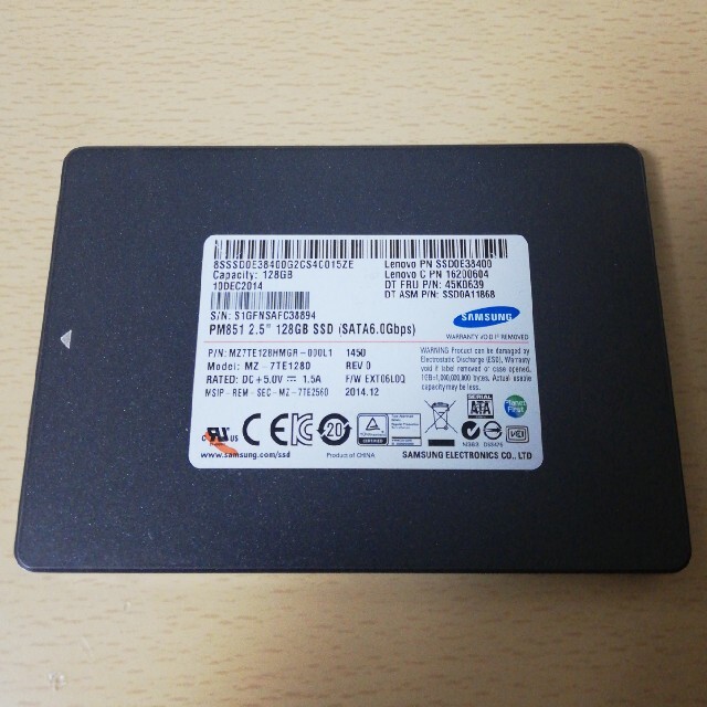SSD 128GB 中古 スマホ/家電/カメラのPC/タブレット(PCパーツ)の商品写真
