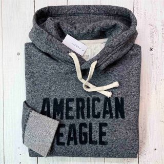 アメリカンイーグル(American Eagle)のスーパーソフト！色切り替え♩程良い厚みで今すぐ大活躍！ロゴ/パーカー【L】(パーカー)