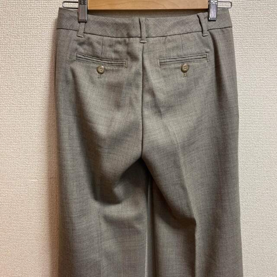 GAP(ギャップ)のGAP ウール混り　センタープレス　ロングパンツ　00 ベージュグレー レディースのパンツ(バギーパンツ)の商品写真