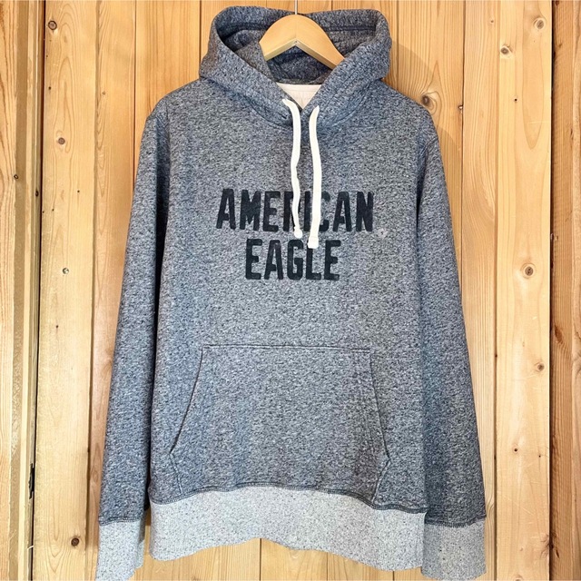 American Eagle(アメリカンイーグル)のスーパーソフト！色切り替え♩程良い厚みで今すぐ大活躍！ロゴ/パーカー【S】 メンズのトップス(パーカー)の商品写真