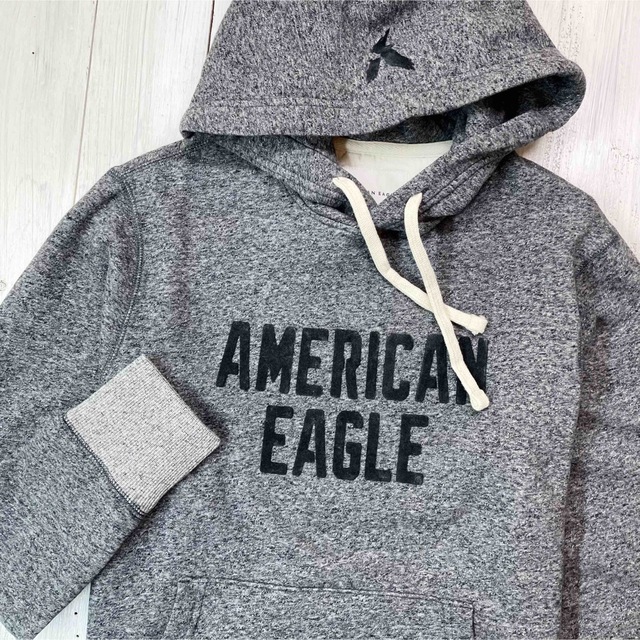 American Eagle(アメリカンイーグル)のスーパーソフト！色切り替え♩程良い厚みで今すぐ大活躍！ロゴ/パーカー【S】 メンズのトップス(パーカー)の商品写真