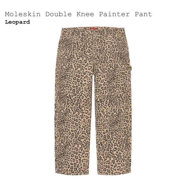 メンズsupreme Moleskin Double Knee leopard 32