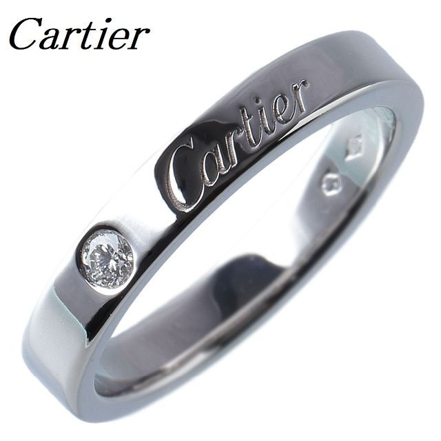 Cartier - カルティエ ダイヤリング エングレーブド #48 1PD【9711】