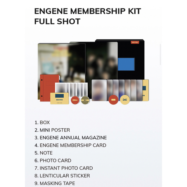 ENHYPEN(エンハイプン)のENHYPEN ENGENE membership kit v2 エンタメ/ホビーのタレントグッズ(アイドルグッズ)の商品写真