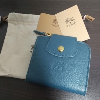 イルビゾンテ(IL BISONTE) 折り財布(メンズ)（ブルー・ネイビー/青色系