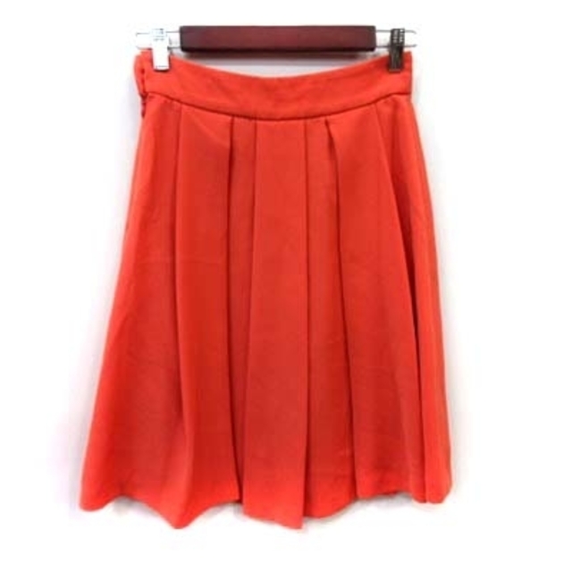 ROPE’(ロペ)のロペ フレアスカート ギャザー ひざ丈 36 オレンジ /YI レディースのスカート(ひざ丈スカート)の商品写真