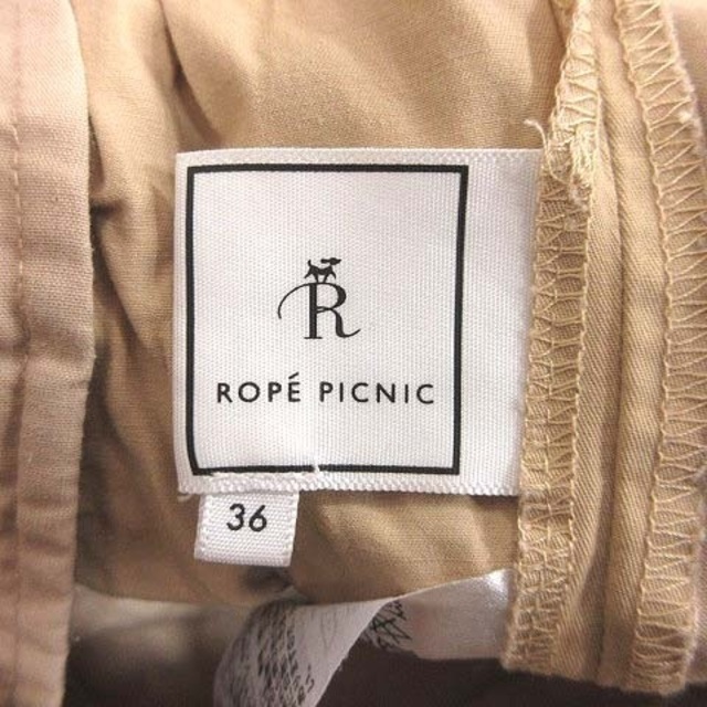 Rope' Picnic(ロペピクニック)のロペピクニック ワイドパンツ チノパン ウエストマーク 36 ベージュ ■MO レディースのパンツ(チノパン)の商品写真