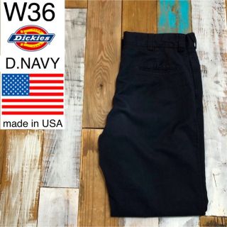 ディッキーズ(Dickies)の３２０７１　アメリカ輸入　USED ディッキーズ アメリカ製 Dネイビー　W３６(ワークパンツ/カーゴパンツ)