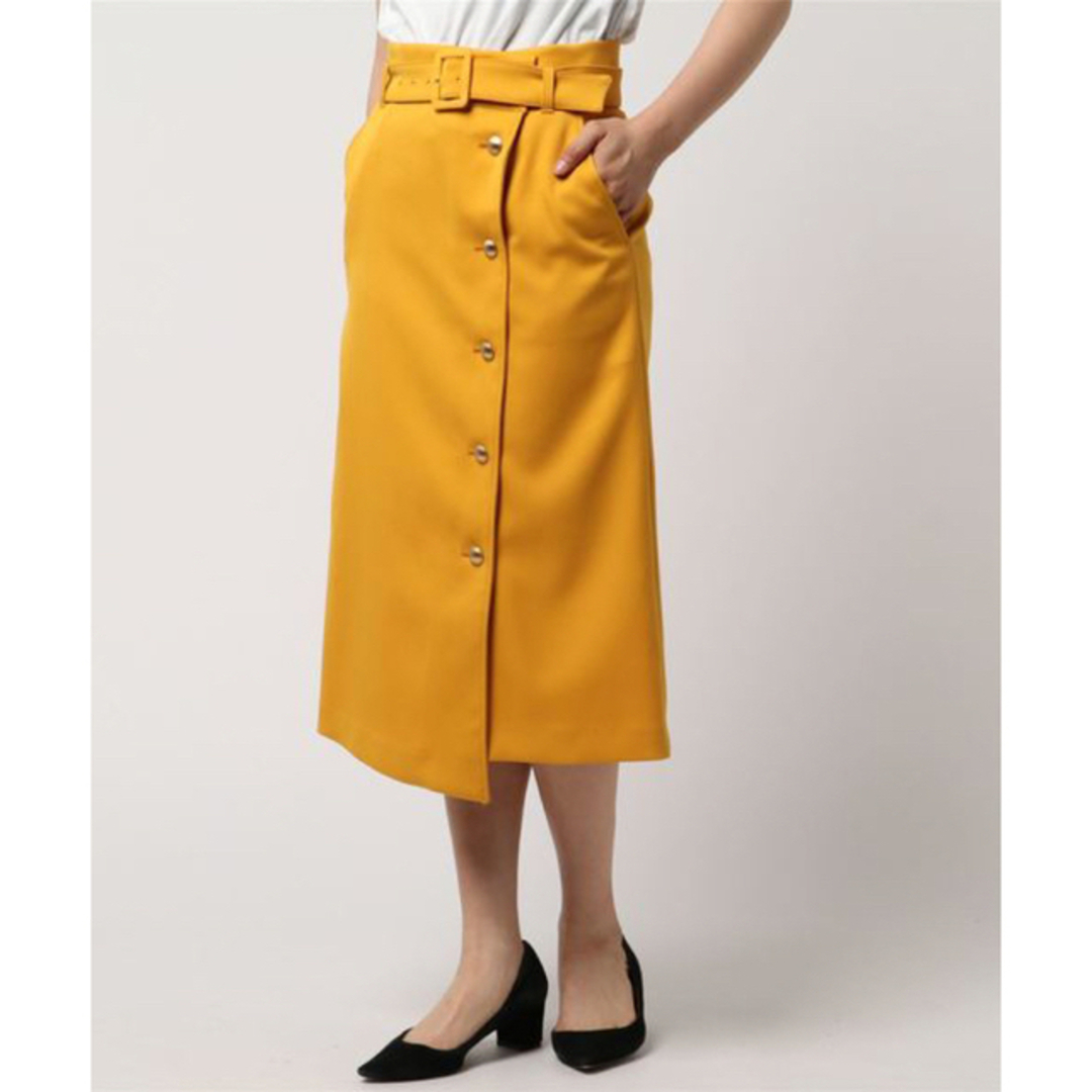 ANAYI(アナイ)のダブルツイルラップスカート レディースのスカート(ひざ丈スカート)の商品写真