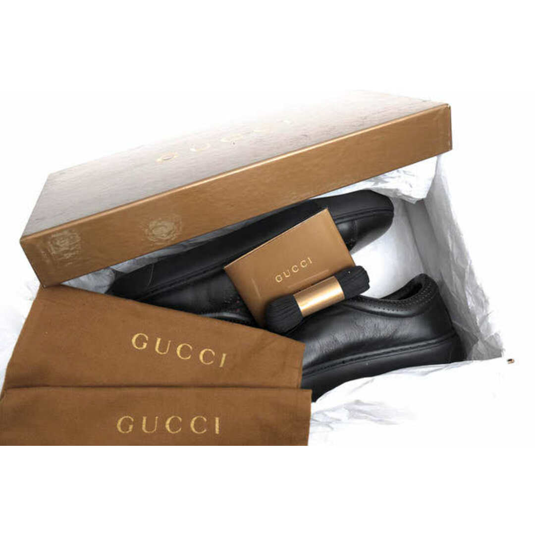 Gucci(グッチ)のグッチ／GUCCI シューズ スニーカー 靴 ローカット メンズ 男性 男性用レザー 革 本革 ブラック 黒  202753 トリコカラーシューレース メンズの靴/シューズ(スニーカー)の商品写真